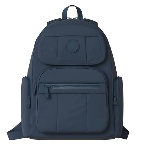 KMISSO Rucksack Damen Canvas/Cord Cityrucksack Daypacks Rucksackhandtaschen Kinderrucksäcke Schule Arbeit Mädchen Teenager 30623 Dark Blue