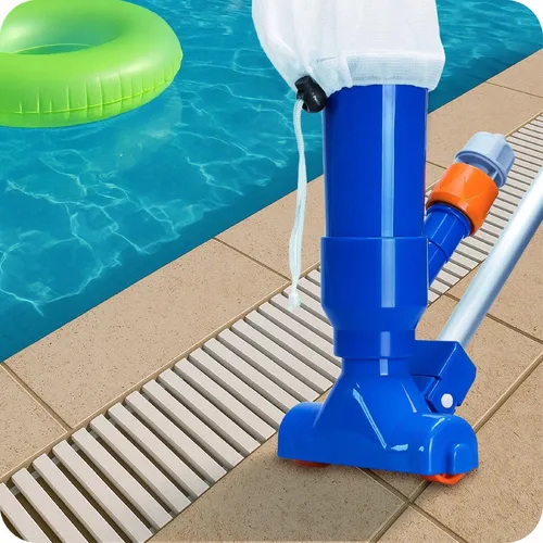 KRUMAD Poolsauger Set Komplettset für Poolreinigung mit Filterbeutel & Teleskops