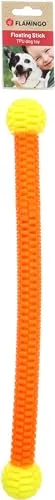 Flamingo Spielzeug für Hunde Lipa Stock mit Ball Gelb & Orange - 45,8x4,9x4,9cm - Schwimmfähig