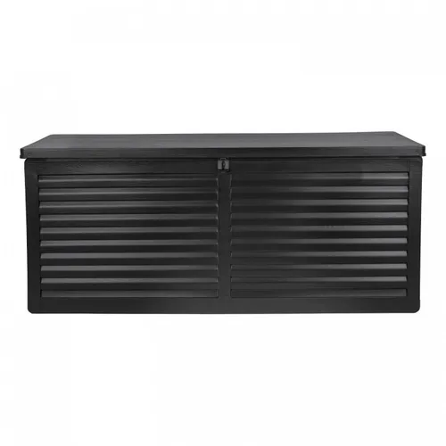 Gartentruhe 490L schwarz mit Sitzgelegenheit