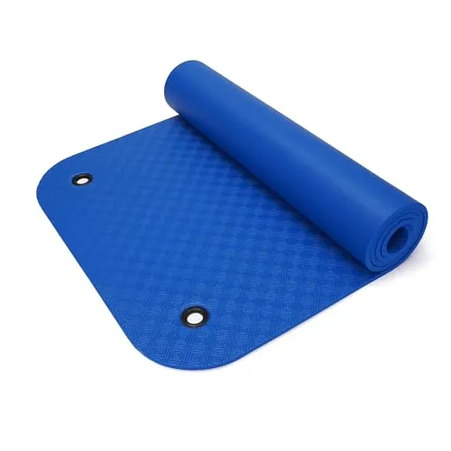 Yogabox Gymnastikmatte Komfort mit Ösen, dunkelblau - Made in Germany - Hochwertige Yogabox Gymnastikmatte Komfort in dunkelblau, mit praktischen Ösen für einfachen Transport. Ideal für Yoga und Pilates, bietet sie optimalen Halt und Bequemlichkeit.
