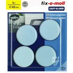 fix-o-moll SUKI, Gleiter rund, Durchmesser 40mm zum Kleben Kunststoff grau