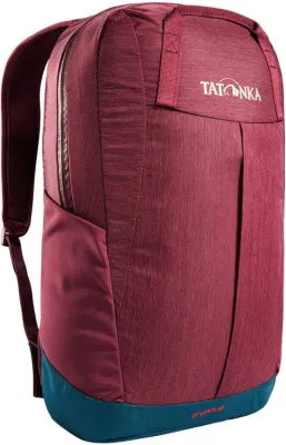 Tatonka City Pack 20 bordeaux red - 20 Liter Daypack - Stylischer und umweltfreundlicher Daypack aus recycelten Materialien, ideal für den Alltag mit praktischen Taschen und Seitenkompression.