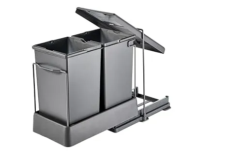 SMART Einbaumülleimer „Müllomatic ECO 2“ - Haushaltszubehör mit automatischem Deckel, ideal für saubere und hygienische Müllentsorgung in Küchenschränken ab 40cm Breite.