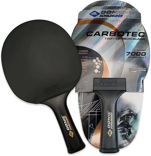 Donic Tischtennisschläger Carbotec 7000 | Hochwertiger Carbon Tischtennis Racket - Tischtennisschläger für Allround-Spieler mit 2,3mm Schwamm, ideal für präzise Kontrolle und hohen Spin. Perfekt für ambitionierte Spieler!