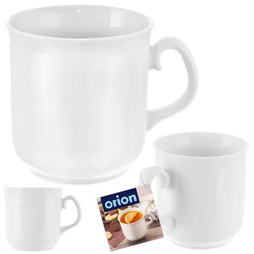 Tasse Kaffeetasse Porzellanbecher Porzellantasse Trinkbecher Becher weiß 400 ml