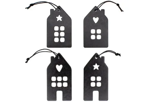 PAPIERDRACHEN Christbaumschmuck 12 Anhänger aus Holz für den Weihnachtsbaum - Baumschmuck