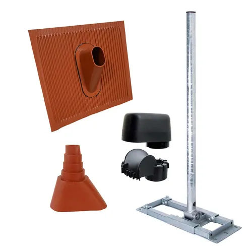 PremiumX DELUXE SAT Dachsparrenhalter 130cm - Antennen- / Sat-Antennen-Installation mit starkem 130 cm Mast und stabiler Zahnverbindung für optimale Signalqualität und einfache Montage.