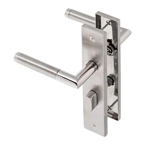 ck-türbeschläge Langschild Core | WC/Bad | V2A Edelstahl matt | festdrehbar gelagert & Rückholfeder (Links)