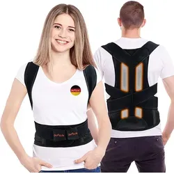 DH FitLife Rückenbandage Haltungskorrektur XL - Physiotherapie mit starker Unterstützung für Rücken und Oberkörper, bietet maximale Entspannung und Komfort für langfristige Haltungskorrektur.