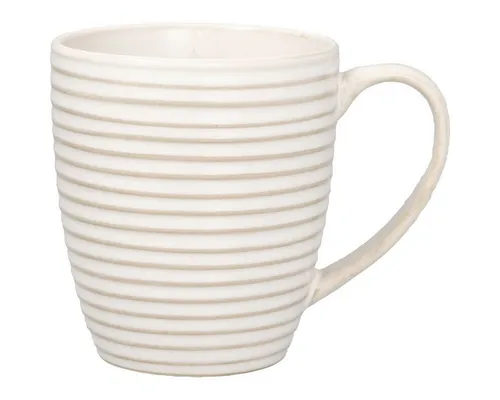 Greengate Becher Dunes Becher mit Henkel white 0,4l, Steinzeug