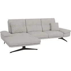 S-Style Möbel Ecksofa Kari mit Ottomane in Samt