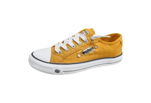 DOCKERS Sneaker Low Damen Gelb 36 - Damen Sneaker aus atmungsaktivem Canvas, ideal für den Alltag. Leicht und bequem mit Slip-On Design und sportlichem Look, perfekt kombinierbar zu Jeans oder Kleid.