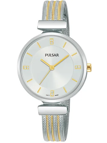 Pulsar PH8469X1 Klassik Damenuhr 30mm - Elegante Armbanduhr für Damen mit Quarz-Antrieb, 3 ATM wasserdicht und stilvollem Swarovski-Besatz, ideal für jeden Anlass.