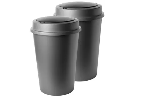 Centi Runder Mülleimer mit Klappdeckel 50L anthrazit - Moderner Mülleimer 50L mit Klappdeckel, ideal für Küche und Büro. Hygienische Entsorgung, platzsparendes Design und robuste Verarbeitung für dauerhafte Nutzung.