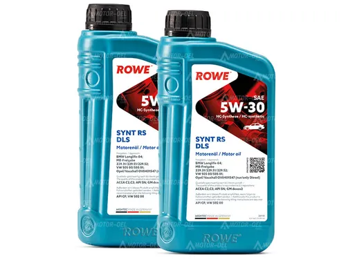 Liter (2x1L) ROWE HIGHTEC SYNT RS DLS SAE 5W-30 AUDI BMW GM MB VW OPEL 2