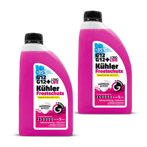 Kühlerfrostschutz G12 / G12+ | Kühlflüssigkeit 5 Jahre bis -35°C | 2L
