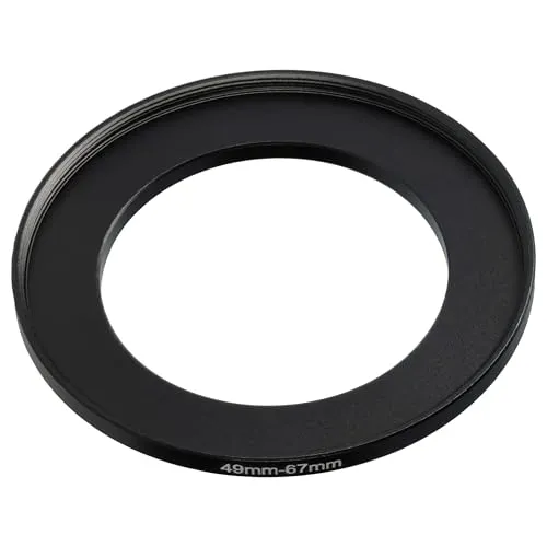 vhbw Step-Up-Ring Adapter von 49 mm auf 67 mm für Kamera Objektiv - Filteradapter, Metall, Schwarz