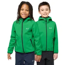 Jack Wolfskin FOURWINDS JACKET KIDS - Funktionsjacke für Kinder, wind- und wasserabweisend, ideal für aktive Outdoor-Abenteuer und Trekking-Touren.