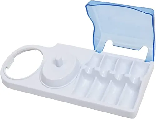 iBrush Zahnbürstenhalter elektrische Zahnbürste kompatibel mit Oral-B – Zahnbürstenständer fürs Bad mit 2 Schutzkappen für Aufsteckbürsten