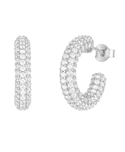 Brandlinger ® Statement Ohrringe - Chunky Creolen mit Zirkonia - Ohrringe für Damen, handmade und vergoldet mit 18 Karat, langlebig und nickelfrei. Perfekte Geschenke für Frauen und Mädchen, die Stil und Qualität schätzen.