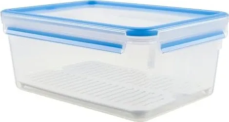 Emsa Frischhaltedose 3,7l mit Abtropfgitter - Praktische Geschirr-Frischhaltedose mit Abtropfgitter, ideal für die Aufbewahrung von Lebensmitteln und lange Frische.