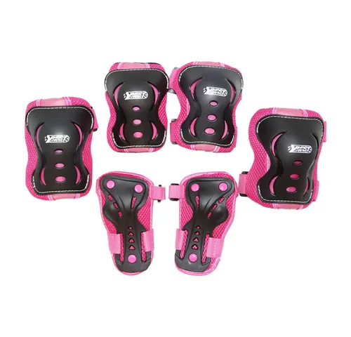 Best Sporting Ellenbogenschutz Schützer Set Girls bis 50 kg pink/schwarz Größe M 7 Teile