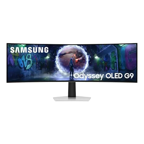 Samsung LS49DG934SUXEN UltraWide Monitor - 49 Zoll UltraWide Monitor mit QLED-Technologie für beeindruckende Farben und perfekte Multitasking-Fähigkeiten.