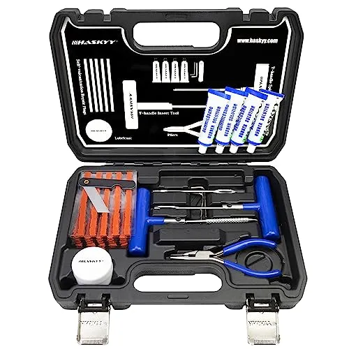 HASKYY 47-tlg. Reifenreparatur Set für PKW, LKW, Motorrad und mehr