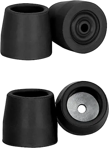 supregear Gummifuß 25 mm Für Klappbar Gehgestelle, 4 Stück, Schwarz