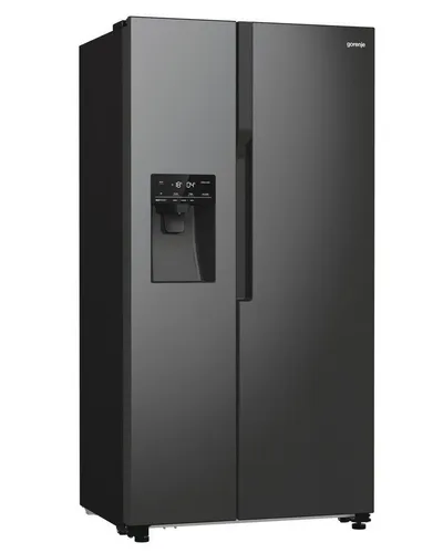 Gorenje NRR9185ESBXL - Side-by-Side Kühlgefrierkombination mit 566 l Volumen, LED-Display und automatischem IceMaker für frische Lebensmittel
