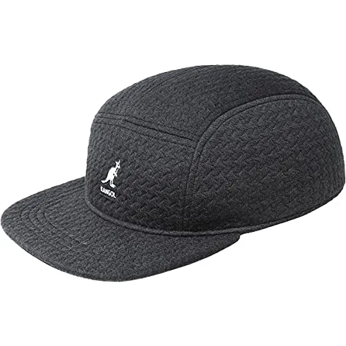 Kangol Embossed 5 Panel Cap Basecap Baseballcap Flat Brim Damen - mit Schirm Winter Herbst-Winter - One Size schwarz