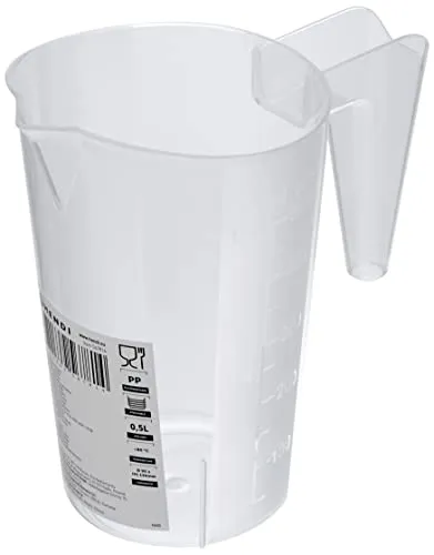 HENDI Messbecher, mit Skalierung, Stapelbar, Bruchsicher, 0,5L, ⌀95x(H)136mm, Polypropylen