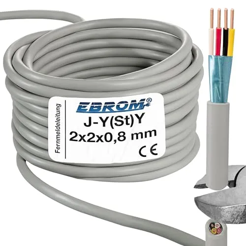 EBROM Fernmeldeleitung Telefonkabel Datenübertragung J-Y(St) Y 2x2x0,8 mm geschirmt