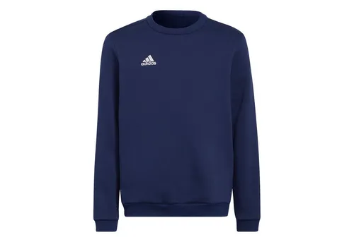 adidas Unisex Kinder Entrada 22 Sweat Top, Team Navy Blue 2, 15-16 Years - Kinder-Sweater aus 70 % Baumwolle und 30 % recyceltem Polyester, ideal für Komfort und Nachhaltigkeit, mit regulärem Schnitt und geripptem Rundhalsausschnitt.