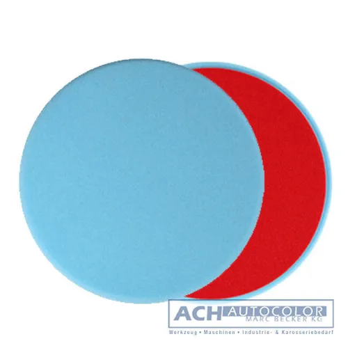 ROTWEISS Polierschwamm 132mm x25mm Scheibe Pad Klett gerundet weich blau 8132