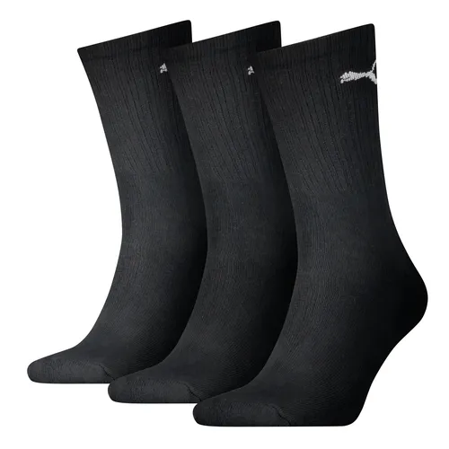 PUMA Unisex Crew-Socken 3-er Pack Gr. 43/46 Strümpfe in schwarz von PUMA