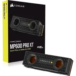 Corsair MP600 PRO XT 2 TB SSD - Hochgeschwindigkeits-Festplatte mit bis zu 7.100 MB/s Lesegeschwindigkeit und stilvollem Aluminium-Heatspreader für optimale Kühlung und Leistung.