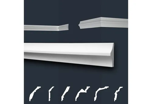 Marbet Deckenleisten B-42 - 50 Meter Styropor Sparpaket für stilvolle Wandgestaltung - 50 Meter dekorative Stuckleisten aus leichtem Styropor, ideal für den harmonischen Übergang zwischen Wand und Decke. Einfach zu verarbeiten und überstreichbar für individuelle Raumgestaltungen.