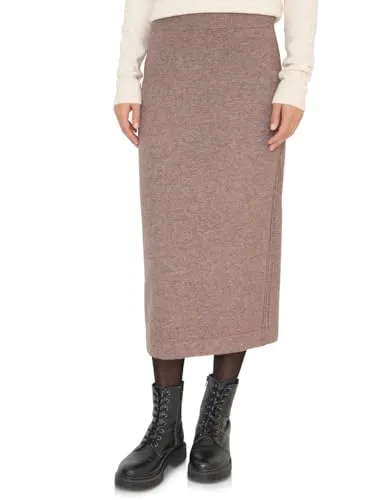 CECIL Rock mit Strukturdetails in Chocolate Mousse Melange in braun von CECIL