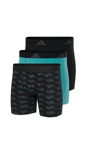 adidas 3P Active Flex Cotton Boxer Brief Schwarz/Grau - Herrenunterhosen aus 95% Baumwolle und 5% Elasthan für optimalen Tragekomfort. Atmungsaktiv und feuchtigkeitsableitend, ideal für jeden Tag!