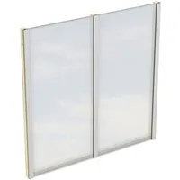Skan Holz Seitenwand mit Polycarbonatplatten 205 x 200 cm - Außenanbau aus langlebigem Konstruktionsvollholz mit 10 mm starken Polycarbonatplatten, ideal für Terrassenüberdachungen und optimalen Wetterschutz.