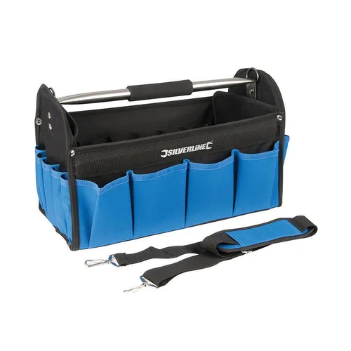 Silverline Strapazierfähige Werkzeugtasche mit verstärktem Boden 400 x 200 x ...
