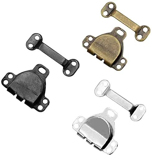 YunBey 30 Paar Haken und Öse Nähen Metall Hosenhaken Haken Verschluss für BHs, Hosen, Röcke, Nähen, Nähzubehör in 3 Farben (Schwarz, Silber, Bronze)