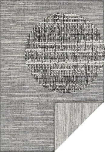 ELLE DECORATION Teppich Mèlange Wendeteppich – Modern und beidseitig nutzbar - Teppich für In- & Outdoor, silberfarben, strapazierfähig und pflegeleicht, ideal für Balkon oder Wohnzimmer, Maße: 120 cm x 170 cm, Höhe: 5 mm.