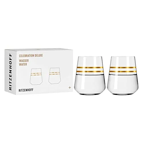 RITZENHOFF 6141003 Wasserglas 400 ml in gold von Ritzenhoff