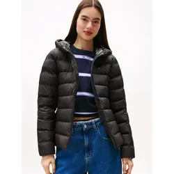 Tommy Jeans Steppjacke TJW SLIM HOOD PRNT DOWN JCKT EXT - Funktionsjacke, körpernah geschnitten für einen modischen Look, mit sicheren Reißverschlusstaschen und leichtem, luftigen Webstoff für optimalen Tragekomfort.