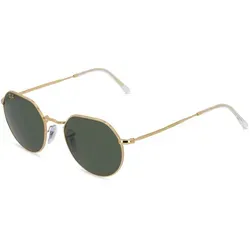 Ray-Ban RB 3565 JACK Unisex-Sonnenbrille - Sportbrillen mit elegantem Gold-Metallgestell und G15-Gläsern für optimalen UV-Schutz und stilvollen Look.