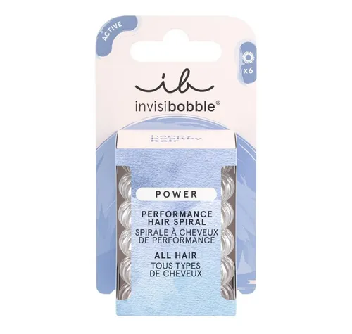 invisibobble Haarklemme Haarband Power Crystal Clear 6 Stück