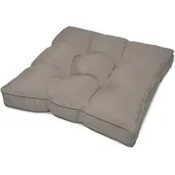 Beautissu Flair Loungekissen 50x50cm Hellgrau - Bequeme Sitzpolster für Outdoor - Verleihen Sie Ihrer Lounge-Ecke mit den bequemen Beautissu Loungekissen einen Hauch von Komfort. Schmutz- und wasserabweisend, ideal für Garten und Terrasse!